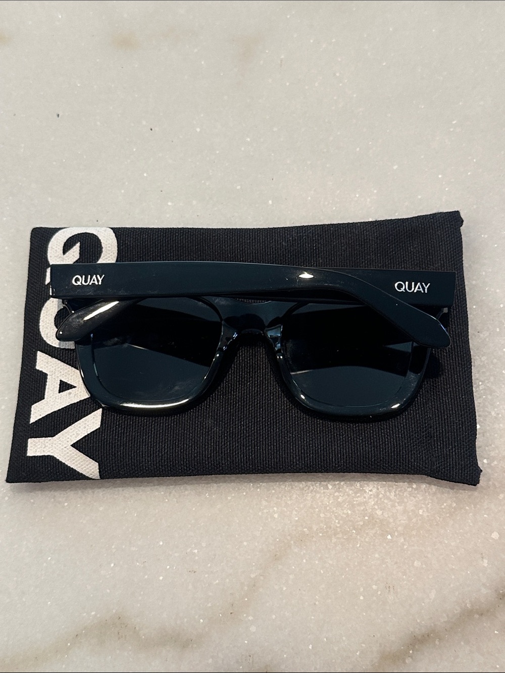 QUAY After Hours Black Square Polarized Sunglasses - Picture 5 of 6